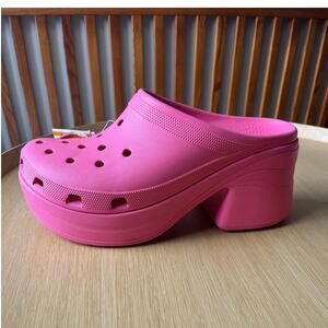 Crocs | NWT Women's Size 12 Pink Crush Siren Clog Platform Heel